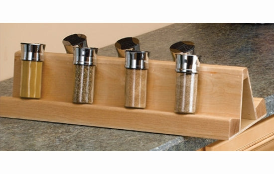 7"W Natural Wood Spice Rack