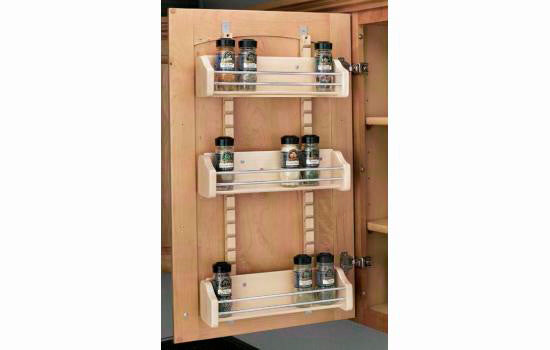 Natural Wood Adjustable Spice Rack