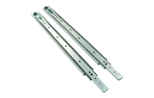 Standard Full Extension Zinc Side Mount Ball Bearing Drawer Slide - 100 Lbs Weight Rating