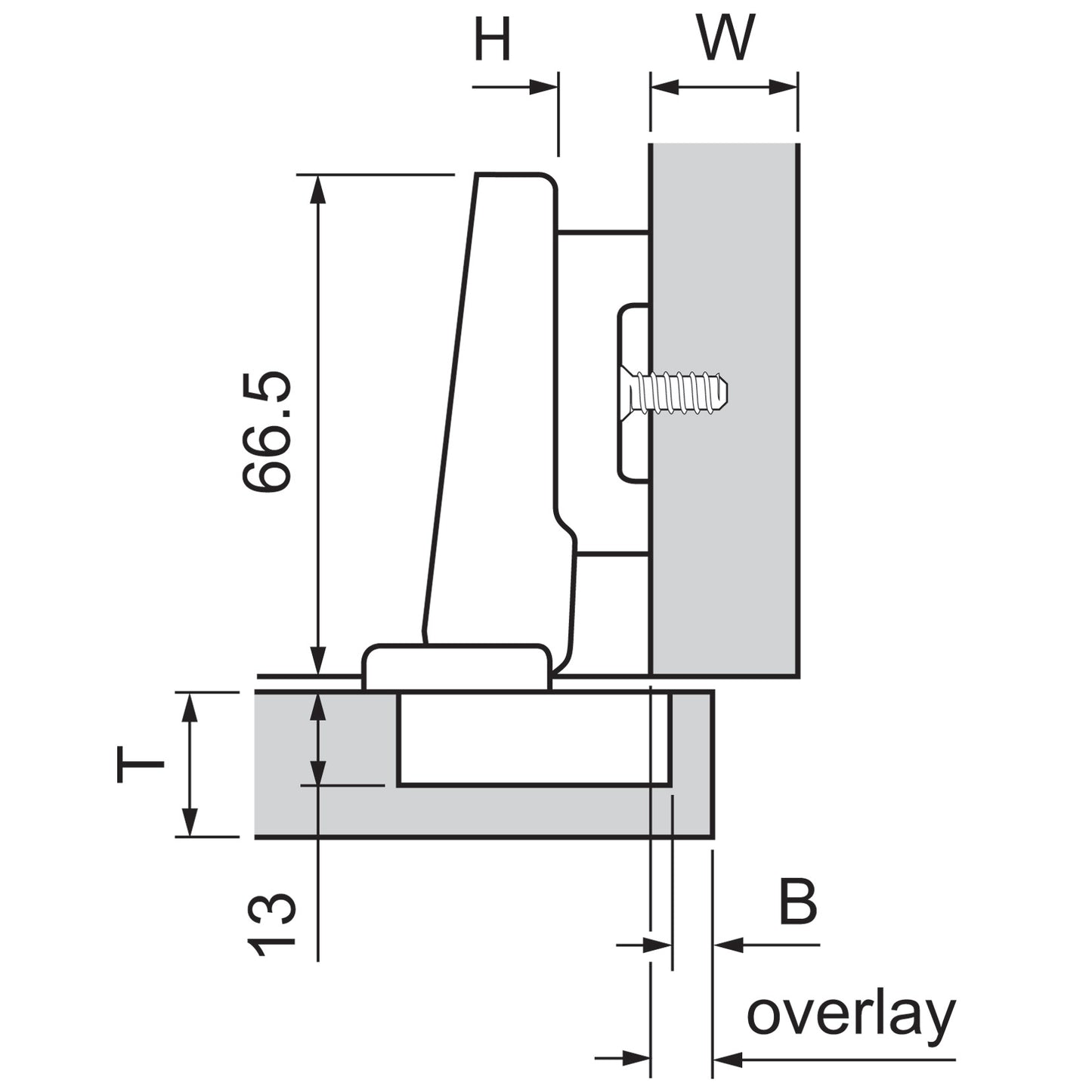 110 Degree Onyx Black Soft-closing Screw On Overlay Hinge Pack of 4